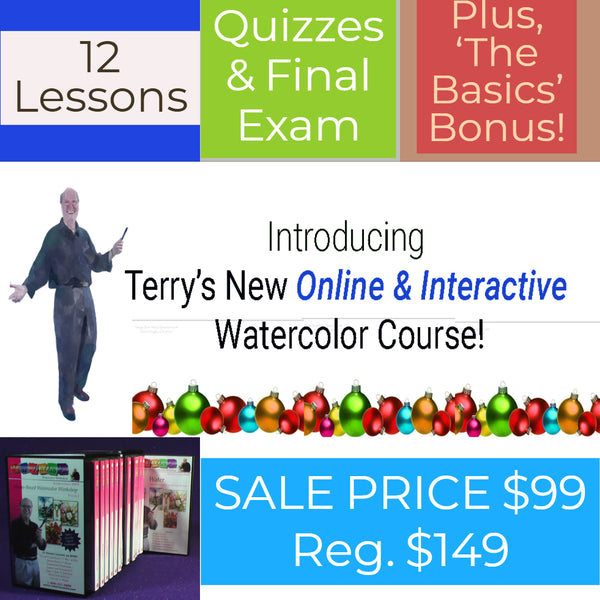 Terry Madden's Online Interactive Watercolor Course - 12 Lessons!