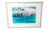 Sailboat in Tropics - Terry Madden Original Watercolor
